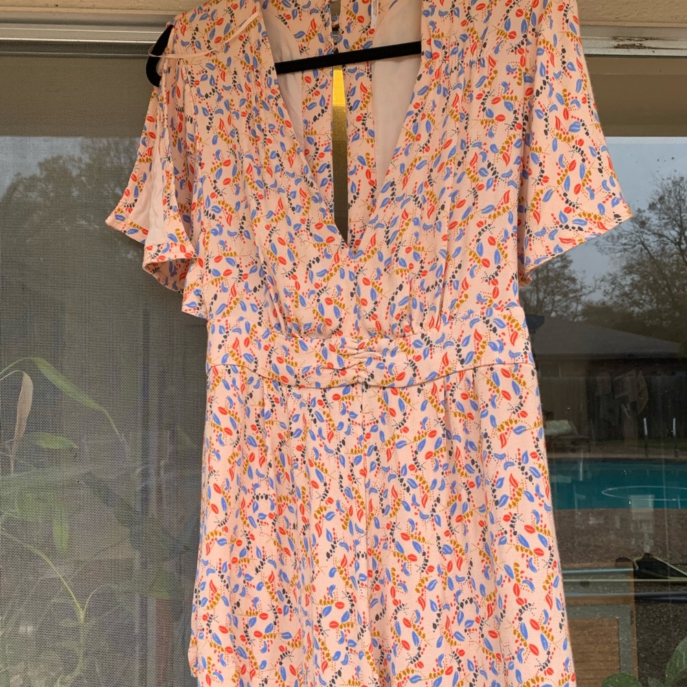 Free people fun romper play suit - pink and blue patterns